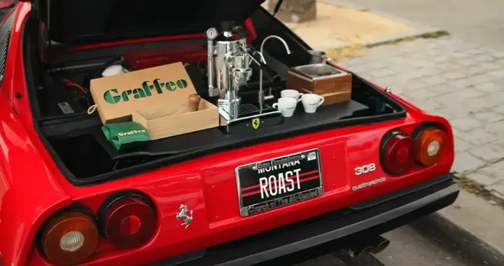 Come si trasforma una Ferrari 308 in una torrefazione mobile: idea originale