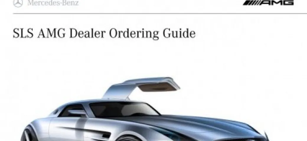 Mercedes SLS AMG: svelata una brochure riservata ai concessionari americani!