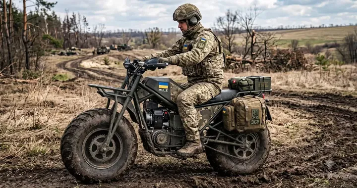 Ucraina, arriva MUL.E: il veicolo elettrico tattico a due ruote motrici