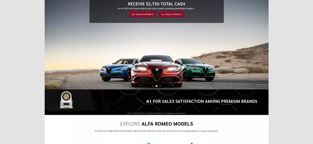 Alfa Romeo ha il miglior sito Web automobilistico secondo JD Power