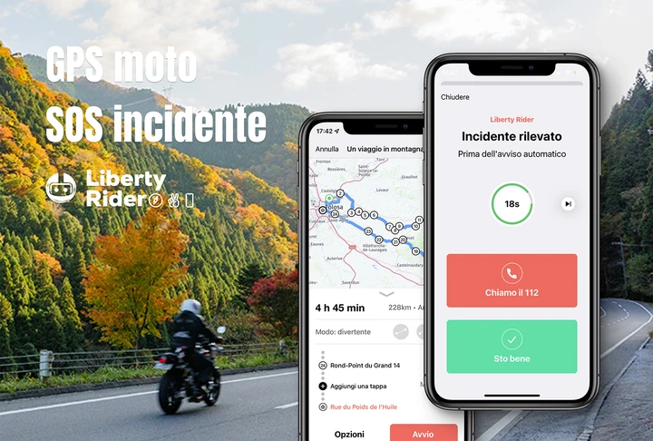 Liberty Rider, l’app che chiama i soccorsi