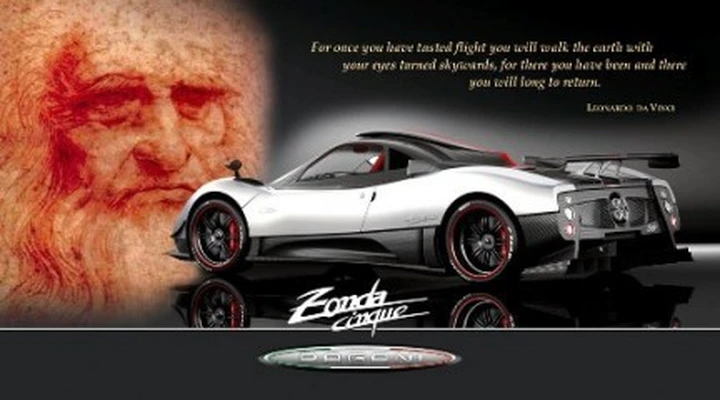 Un suggestivo biglietto da Pagani per augurare buon 2009