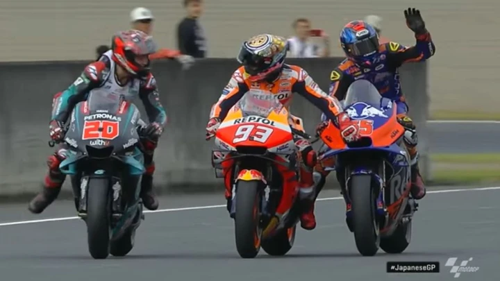 Video: Marquez finisce la benzina subito dopo il traguardo