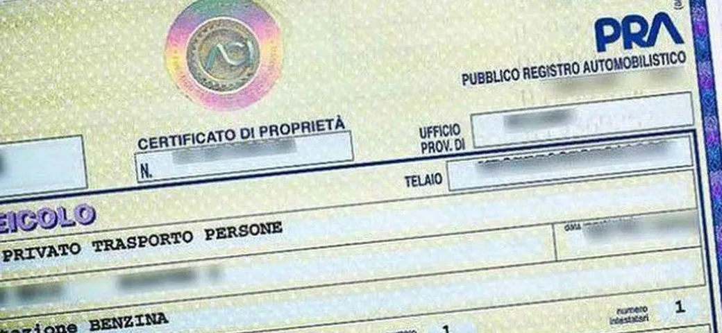 Entra in vigore il documento unico di circolazione