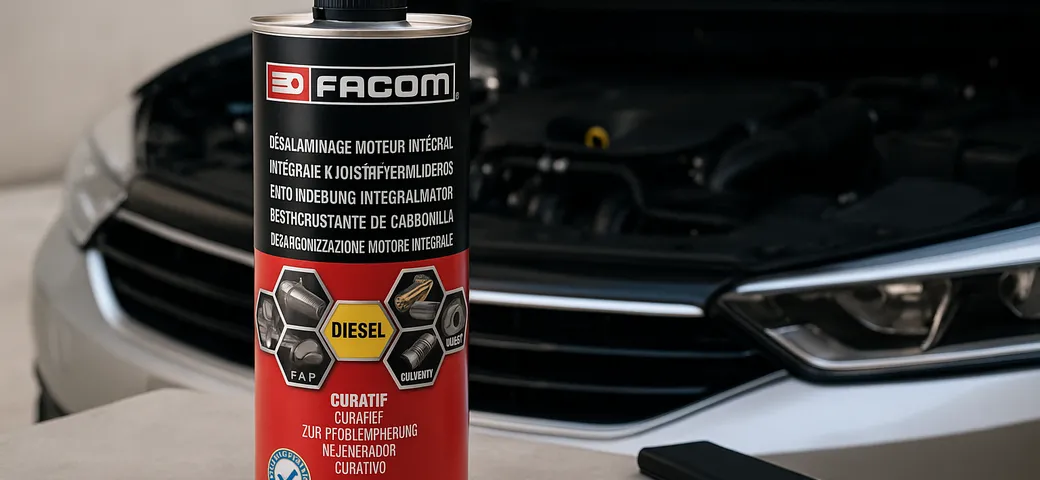 Con l'additivo FACOM Engine Cleaner in offerta risparmi sulla manutenzione del tuo motore diesel