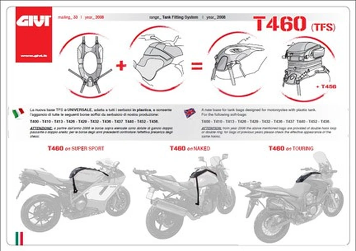 Givi presenta TFS: Tank Fitting System