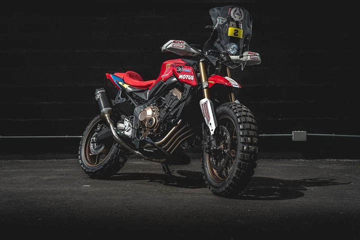Honda CB650 R Wingmotor: la quattro cilindri da rally raid