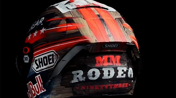 Shoei MM Rodeo Ninety-Three, il casco di Marc Marquez per il GP di Austin