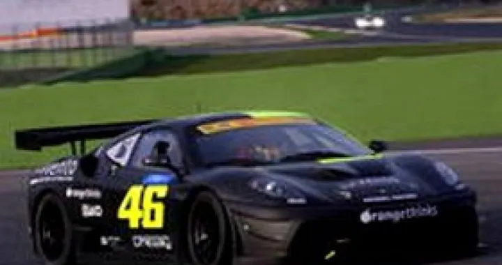 Valentino Rossi sulla Ferrari 430. Tante emozioni ed un'uscita di pista