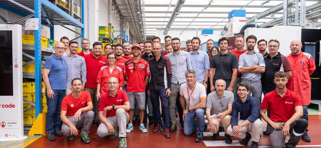Ducati: Enea Bastianini visita la sede di Brembo