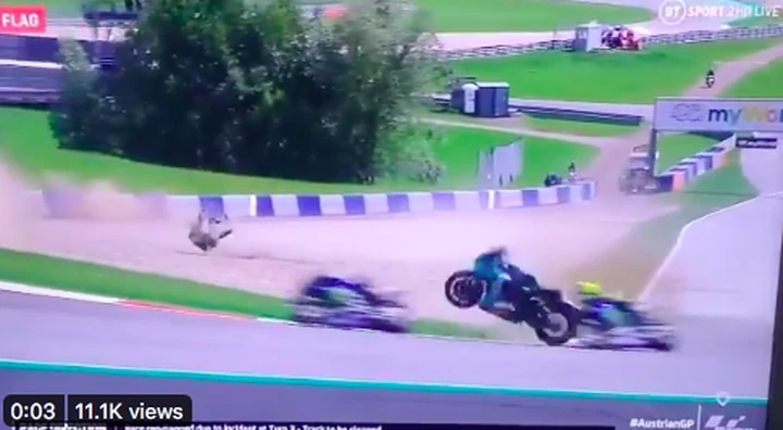 MotoGp Austria: incidente Zarco-Morbidelli, sfiorato Valentino Rossi (VIDEO)