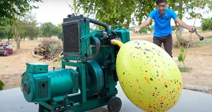 Motore diesel usato per gonfiare i palloncini ed è video virale