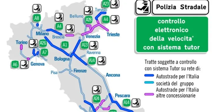Autostrade: la mappa dei Tutor 2022 e l’app Free To X