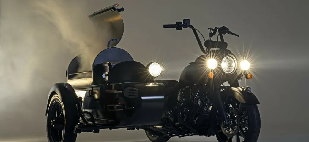 Thor Drake trasforma un sidecar in un barbecue mobile