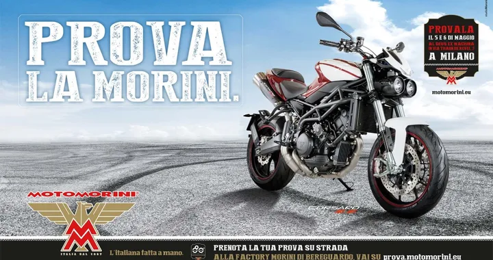 Moto Morini in prova a Milano