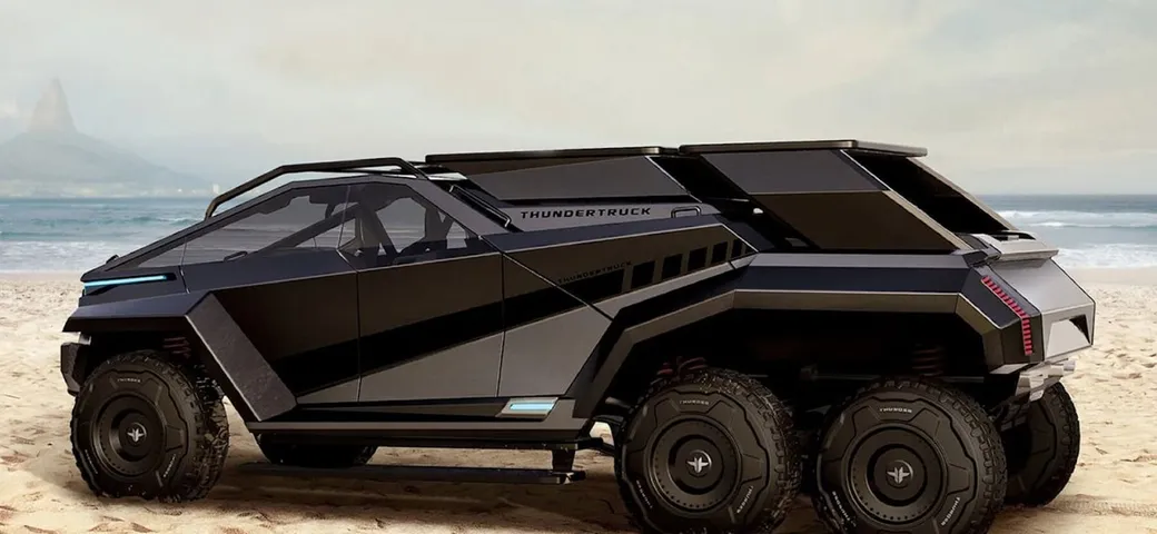 Thundertruck, il pick-up elettrico a 6 ruote da 800 CV