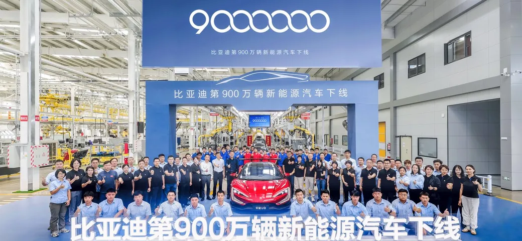BYD raggiunge quota 9 milioni di veicoli a nuova energia