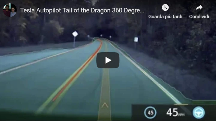 Tesla Autopilot: il video a 360 gradi