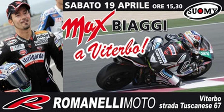 Max Biaggi con Suomy nella splendida Viterbo