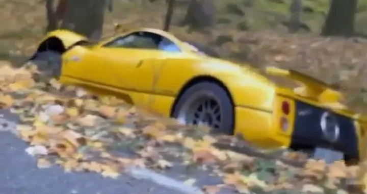 Una rarissima Pagani Zonda S va fuori strada a Praga [Video]
