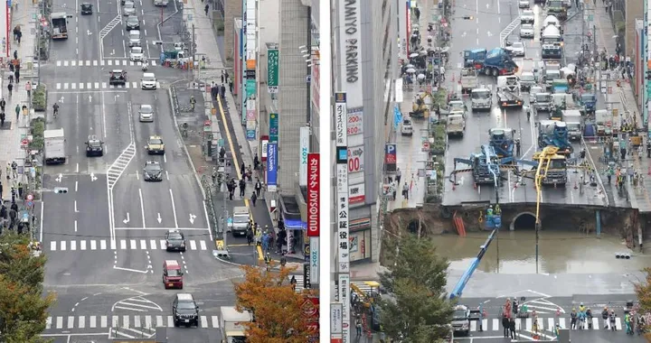 Giappone, la maxi voragine riparata in soli due giorni [Video]