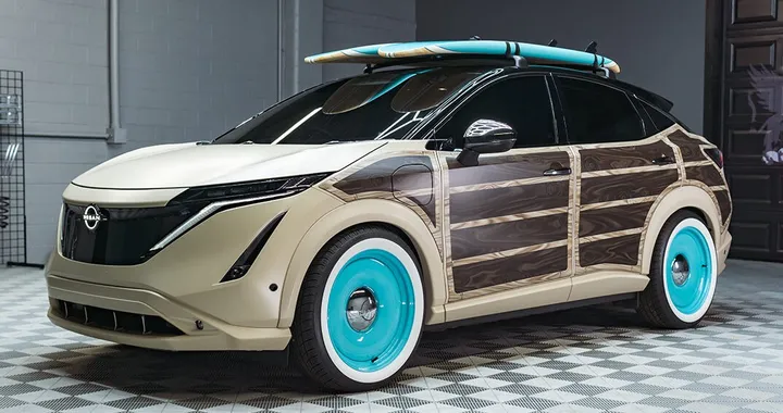 Nissan Ariya diventa Woody Surfwagon al SEMA