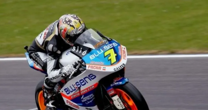 Van den Goorbergh in sella alla Blusens Moto2