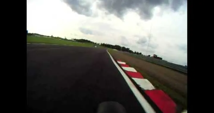 Harrier on racetrack