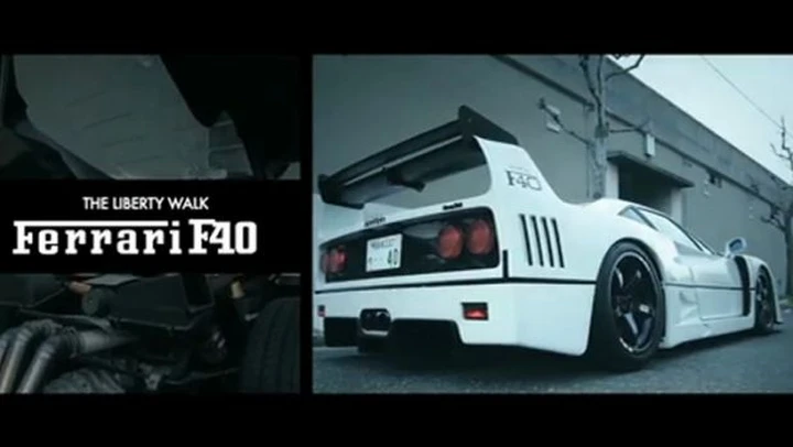 Ferrari F40 Liberty Walk in video