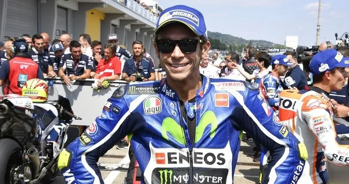 Valentino Rossi 'fortunato' per la 1a fila in Germania