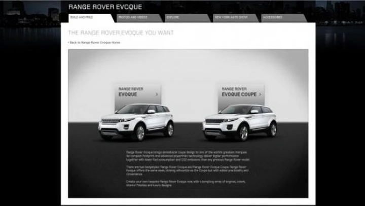 Range Rover Evoque: debutta il configuratore online