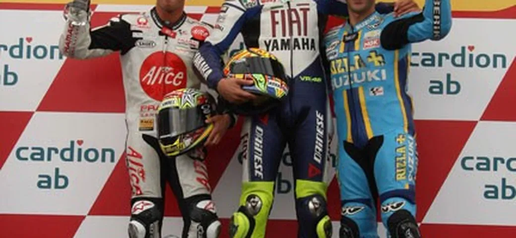 Toni Elias sul podio a Brno, ottimo terzo