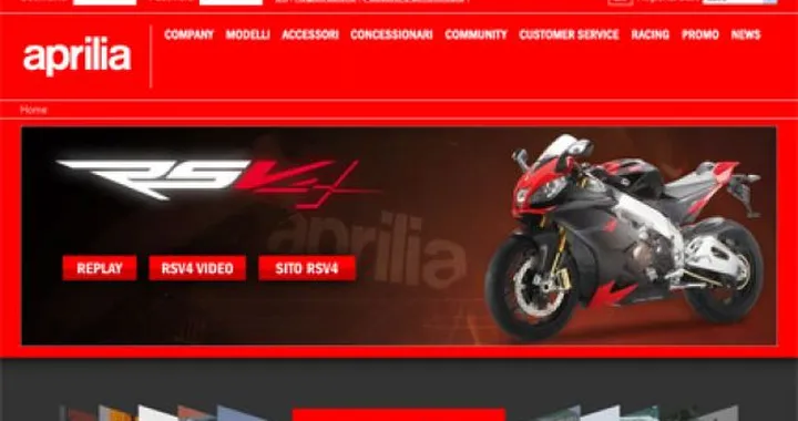 Online il nuovo sito Aprilia